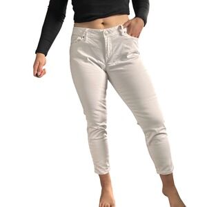 LOFT White Skinny Ankle Jeans